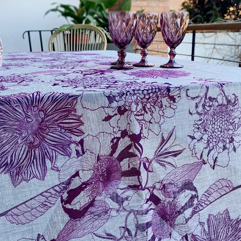 CAMINO DE MESA - VELO ORGANZA -HIBISCUS - 5