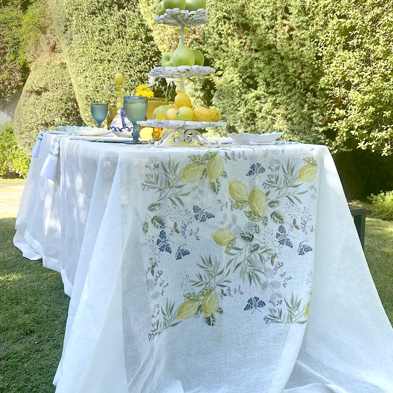 MANTEL AZAHAR - 240 X 240 CM. - VELO ORGANZA - (8 PUESTOS) - 1