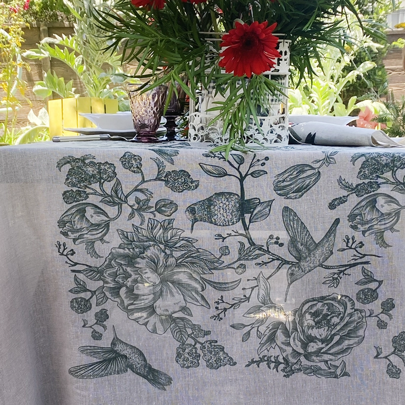 MANTEL COLIBRI VERDE - 180 X 350 - (10 A 12 PUESTOS) - 3