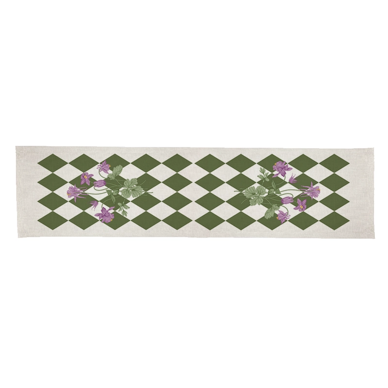 CAMINO DE MESA - GREEN DIAMOND - LINO POLIESTER - 1