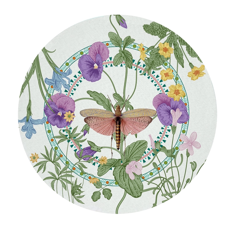 SET 4 BAJOPLATOS - GIARDINO ART DECO - CON BASE - 1