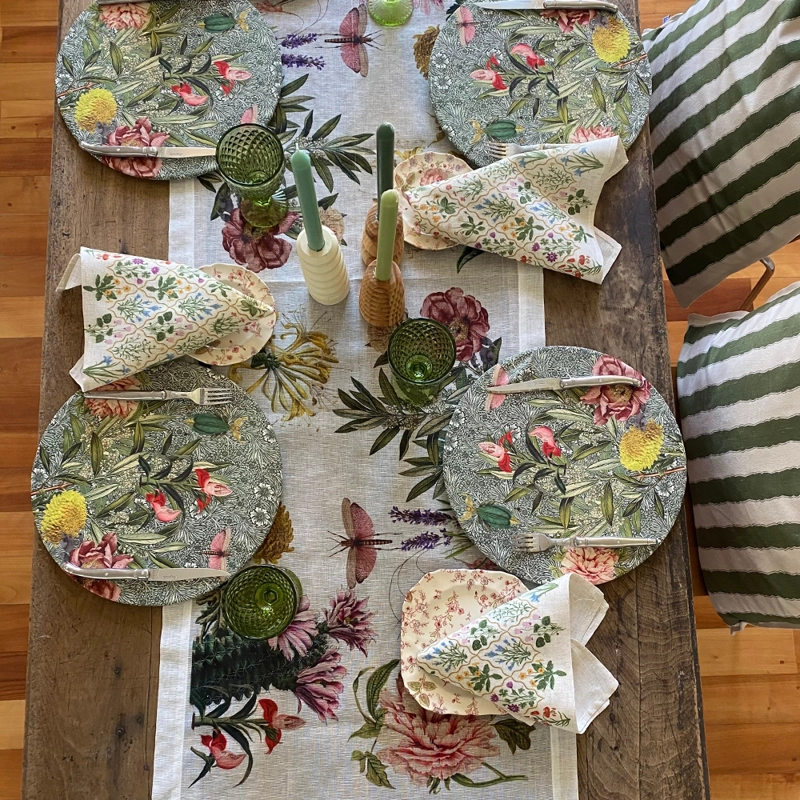 SET 4 SERVILLETAS - ART DECO - LINO POLIESTER - 2