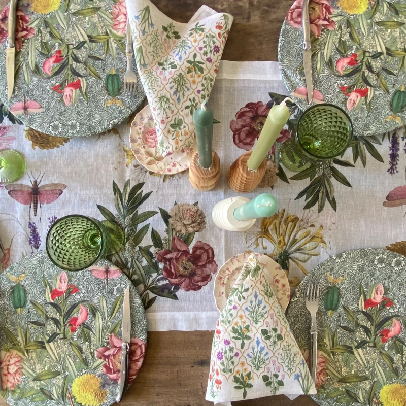 SET 4 SERVILLETAS - ART DECO - LINO POLIESTER - 3