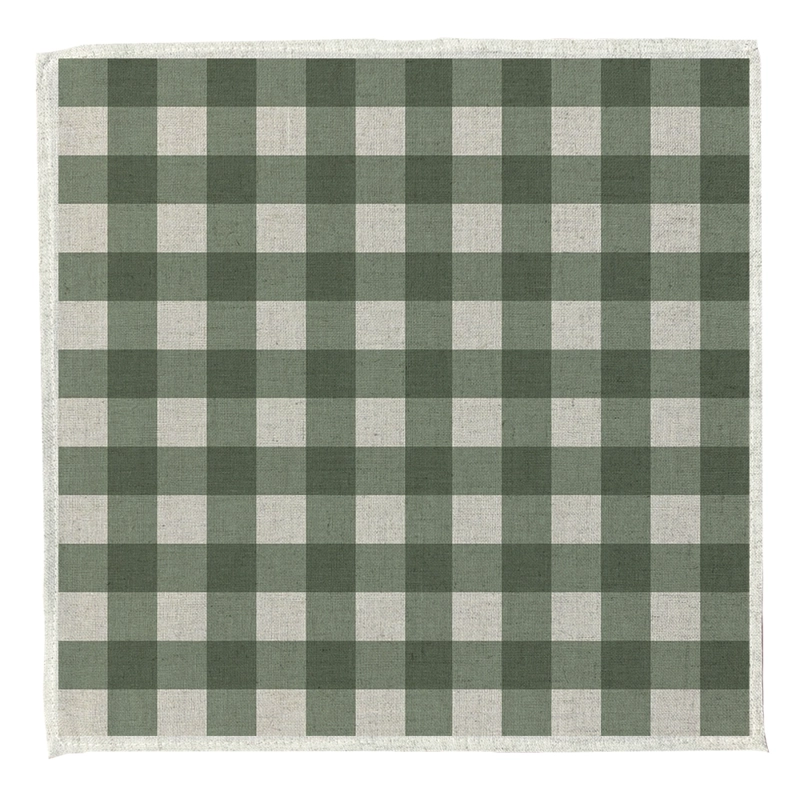 SET 4 SERVILLETAS - VICHY VERDE - 44 X 44 CM - 1