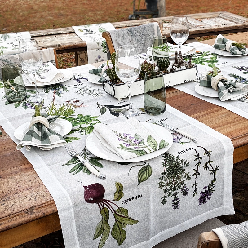 SET 4 SERVILLETAS - HIERBAS - 44 X 44 CM. - 3