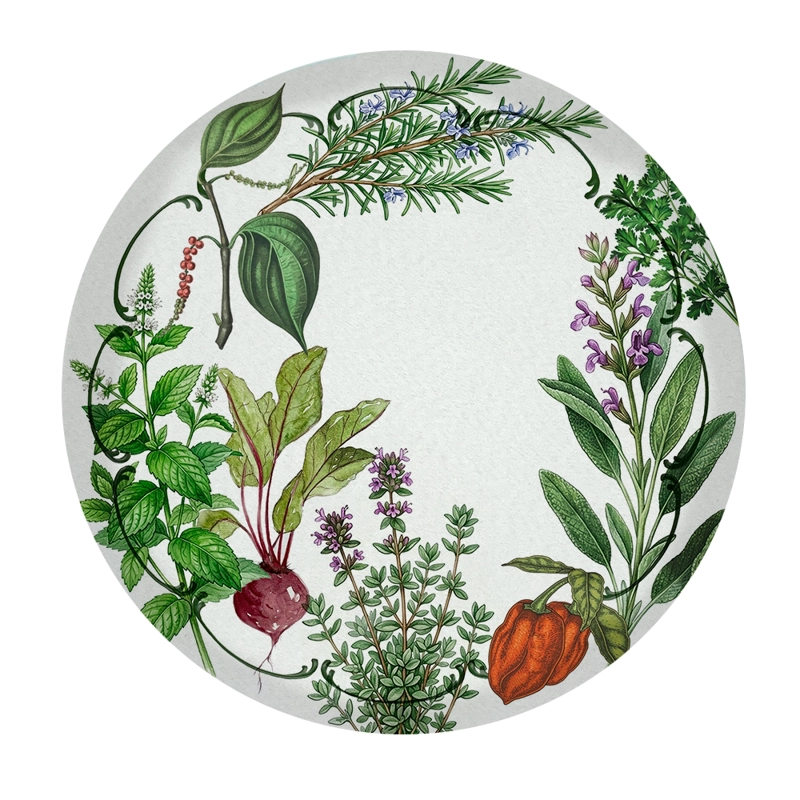 BAJOPLATOS - HIERBAS - 35 CM.- C/BASE - POR UNIDAD - 1