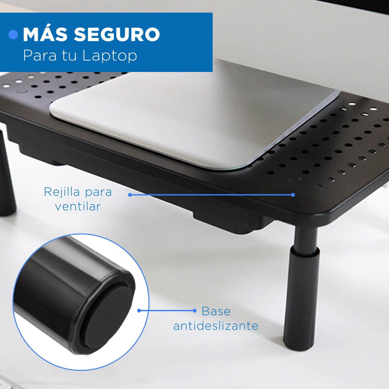 HOMCOM Alzata Per Monitor Da Scrivania Per Computer Da 60-116 Cm Con 2 Cassetti Lunghezza E Angolo Regolabili~1timd0ce1to01