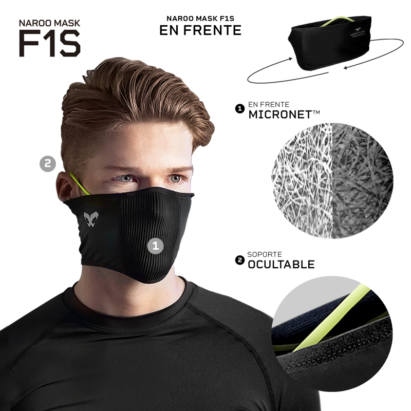 MASCARA FILTRANTE EFECTO REFRESCANTE LAVABLE F1S BLACK L - 6