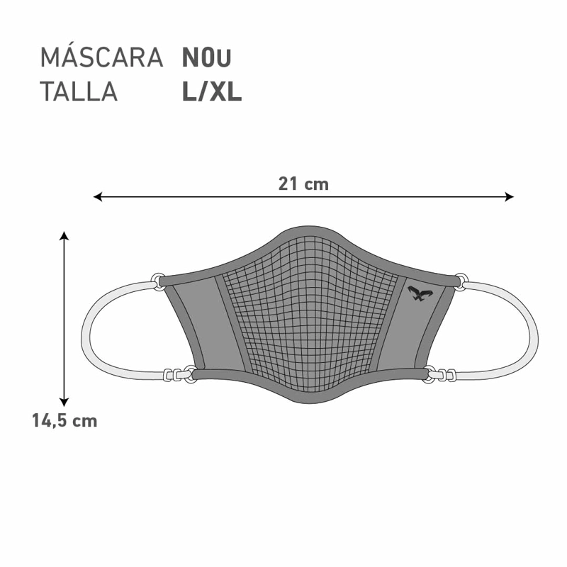 MASCARA DEPORTIVA PARA EL USO DIARIO N0U - GREY S/M - 4
