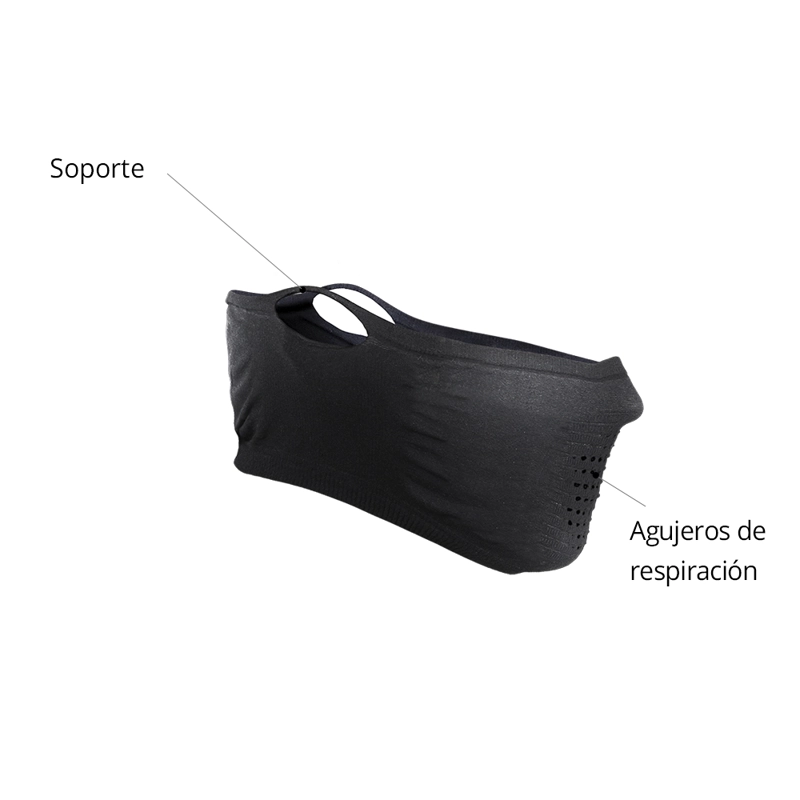 MASCARA DEPORTIVA TEJIDO ULTRAFINO SIN CUELLO N1S - MINT - 2