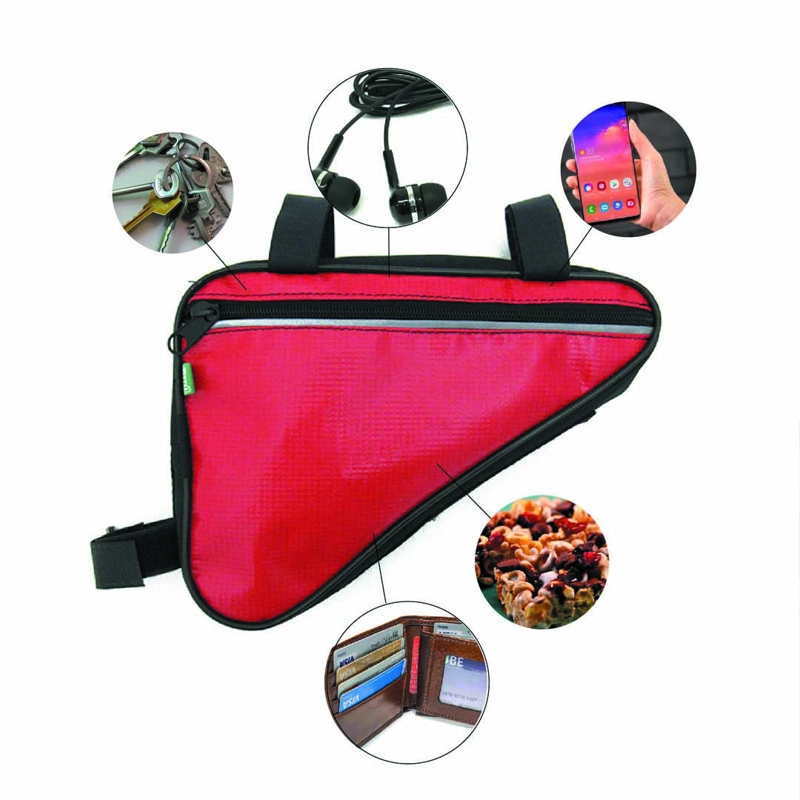 BOLSO TRIANGULO IMPERMEABLE DOS POSICIONES ROJO - 3