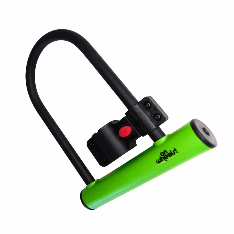 CANDADO U-LOCK ONWHEELS CORTO CON SOPORTE - VERDE - 3