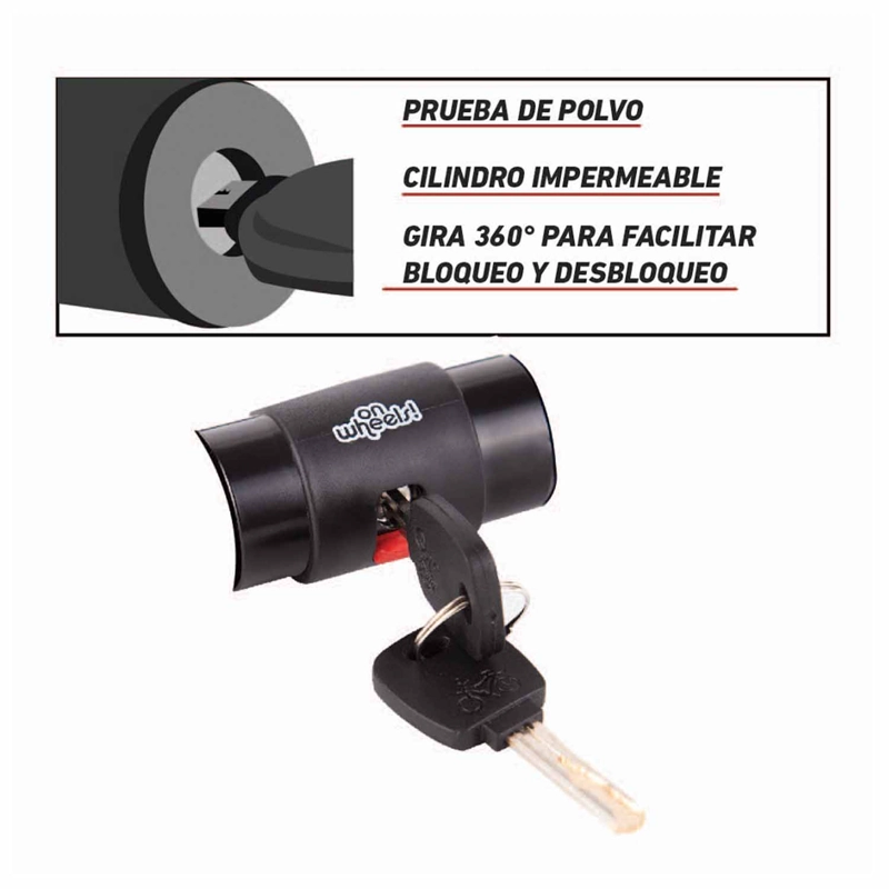 CANDADO LOCK PLUS ONWHEELS - NEGRO - 4