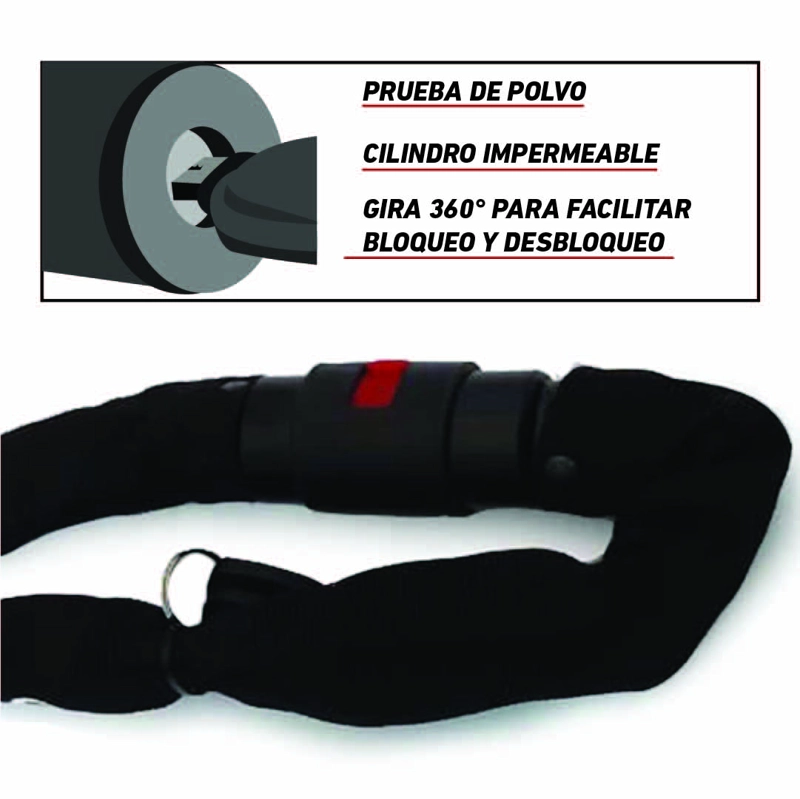 CANDADO LOCK PLUS ONWHEELS - NEGRO - 6
