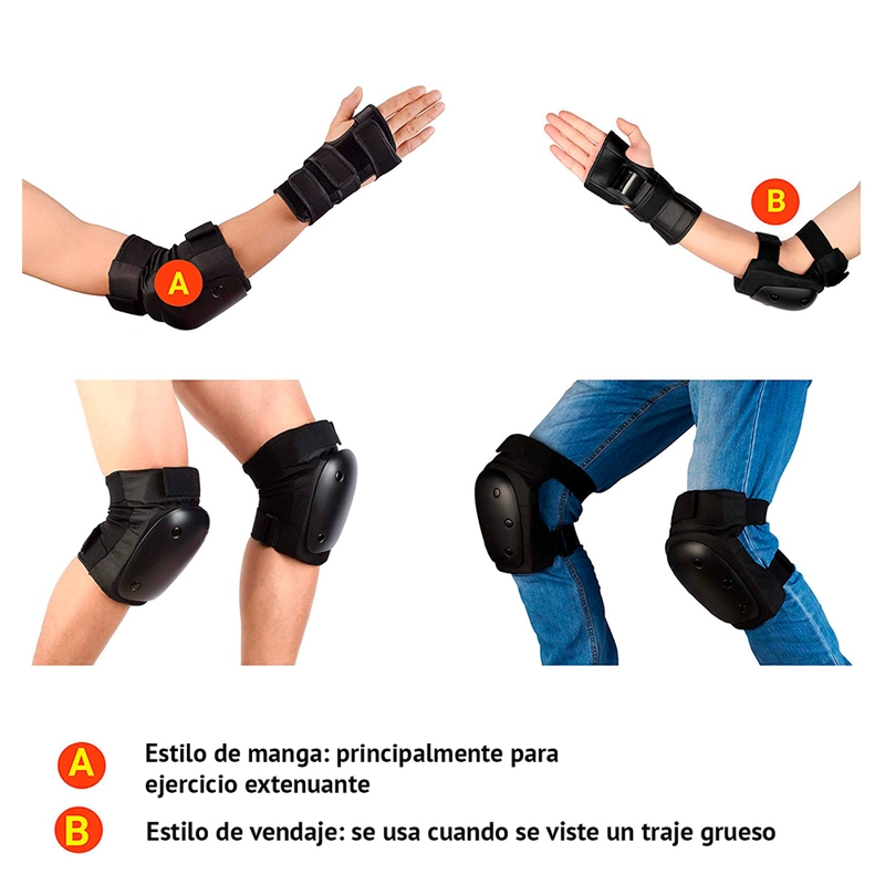 SET DE PROTECCIONES ADULTO HOOK BLACK S - 8