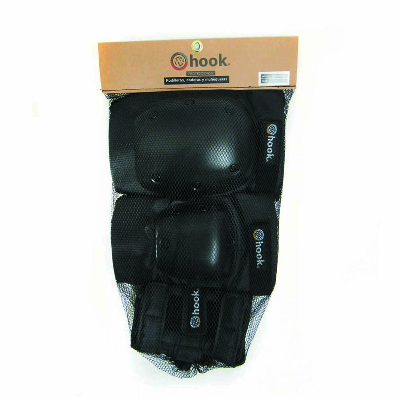 SET DE PROTECCIONES ADULTO HOOK BLACK S - 9