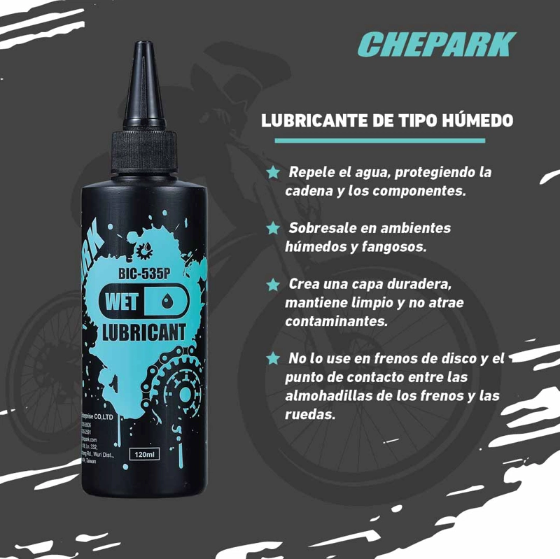 LUBRICANTE DE TIPO HUMEDO PARA CADENA DE BICICLETA - 4