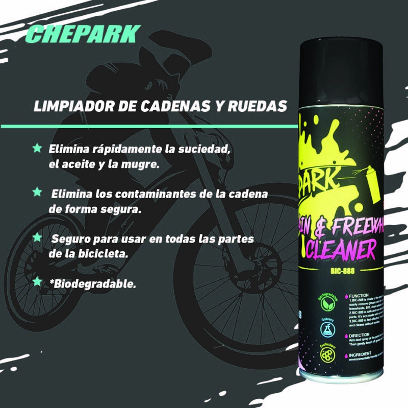 LIMPIADOR DE CADENAS CHEPARK BIC-888 Y RUEDAS LIBRES - 4