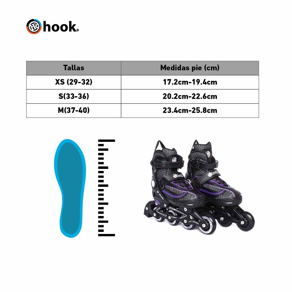 PATIN EN LINEA FITNESS MORADO HOOK - 5