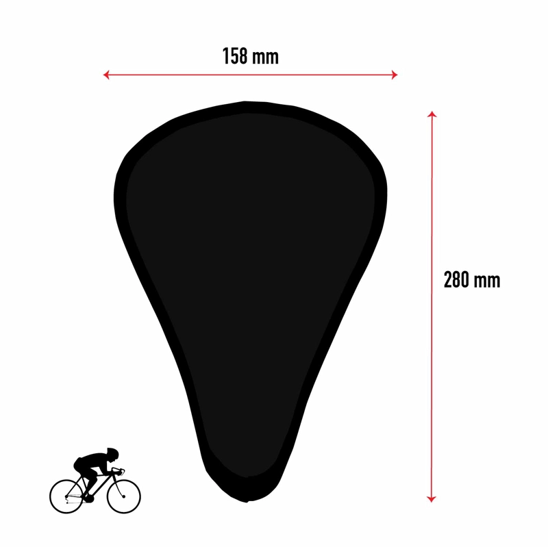 CUBRE SILLIN DE GEL PARA BICICLETA GD-302 -280*158MM - 7