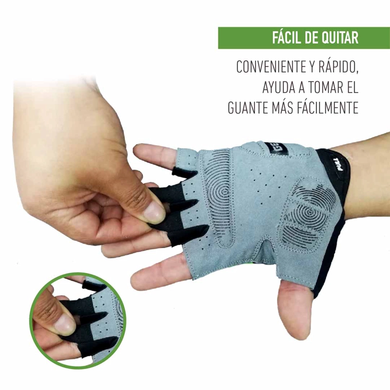 GUANTE CORTO PARA CICLISMO ONWHEELS VERDE/NEGRO - 7