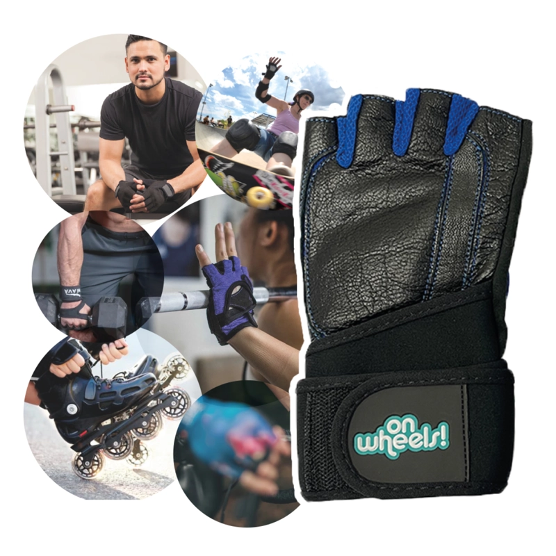GUANTES MULTISPORT BLACK/BLUE - 8