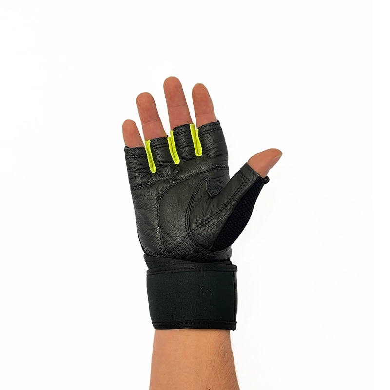 GUANTES DE ENTRENAMIENTO PARA PESAS BLACK AMARILLO ONWHEELS - 4
