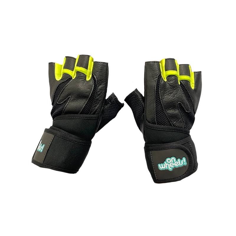 GUANTES DE ENTRENAMIENTO PARA PESAS BLACK AMARILLO ONWHEELS - 5