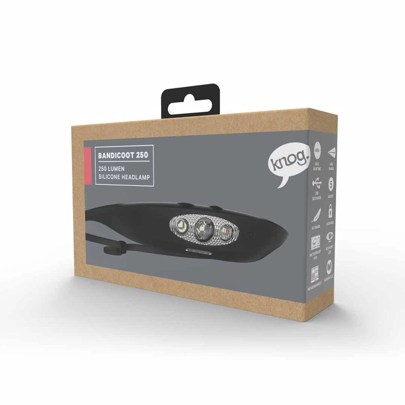 LINTERNA KNOG FRONTAL BANDICOOT 250 BLACK - 6