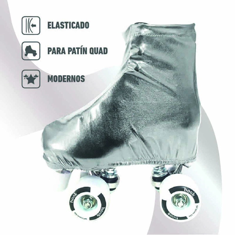 CUBRE PATINES HOOK PLATEADO - 2