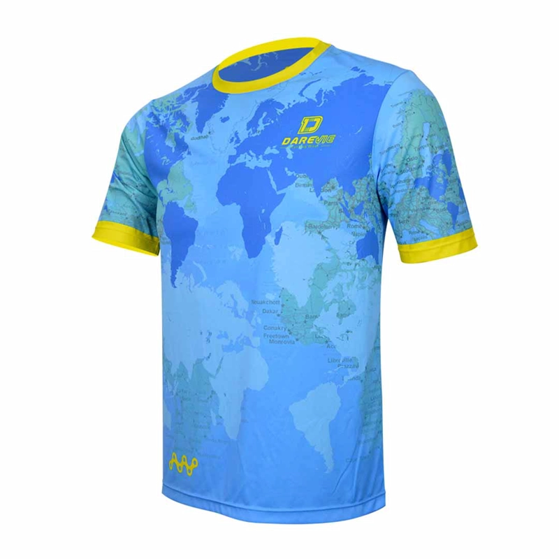 POLERA MANGA CORTA DVJ102 AZUL 2XL - 2