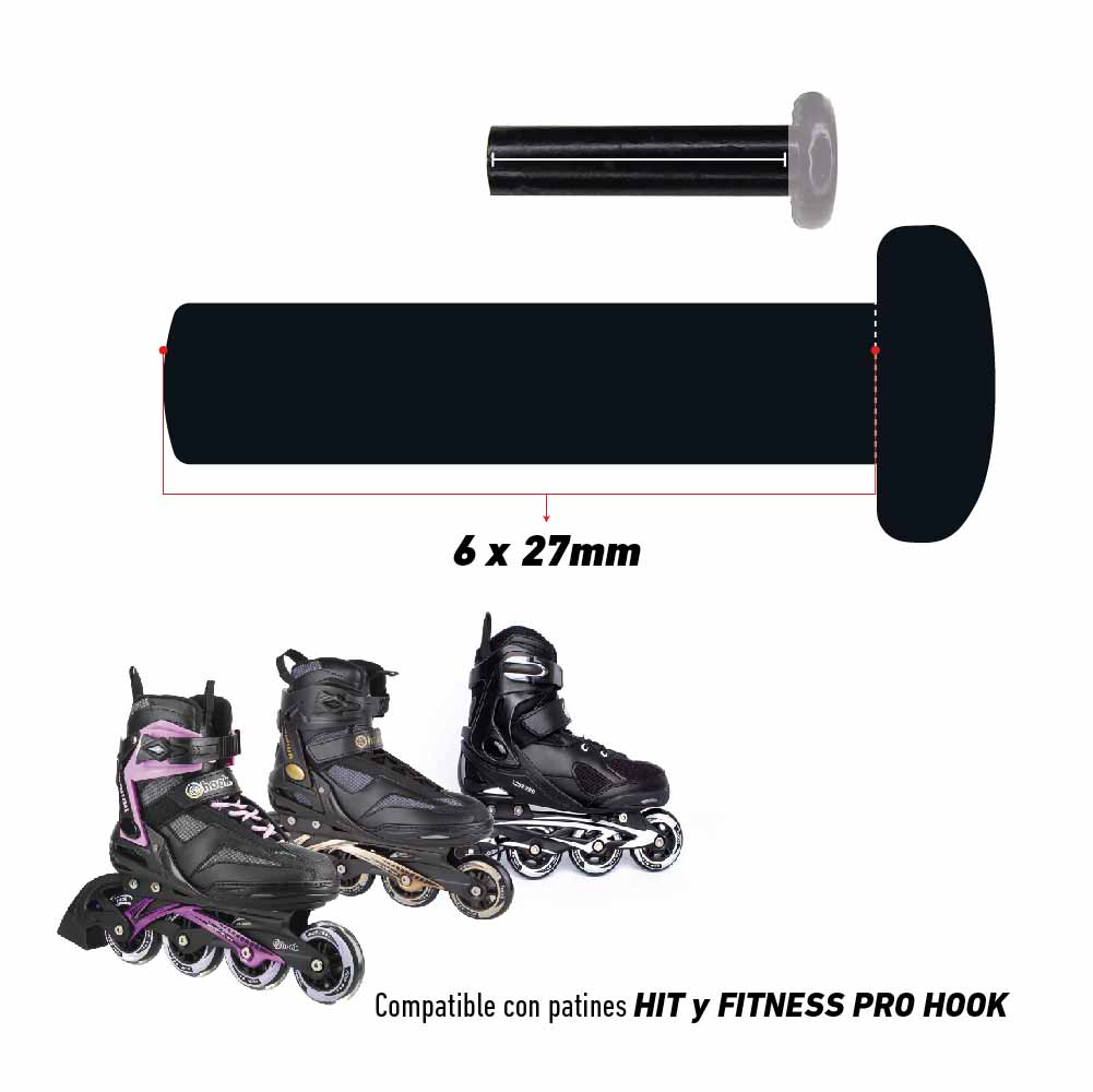 SET DE 8 PERNOS HOOK PATINES HIT Y FITNESS PRO - 1