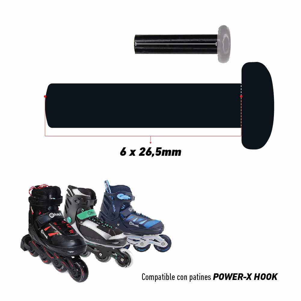 SET DE 8 PERNOS HOOK PATINES FITNESS Y POWER - 1