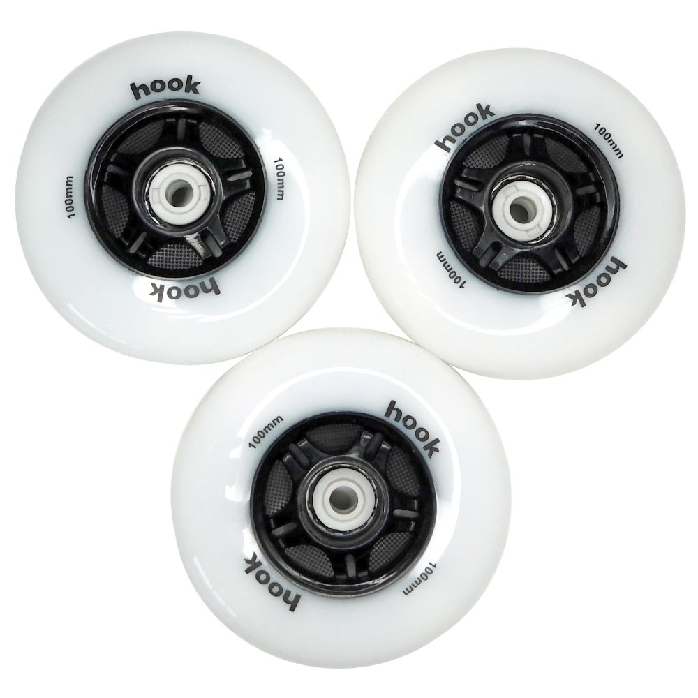 RUEDAS HOOK EN LINEA 110MM BLANCAS CON LUZ