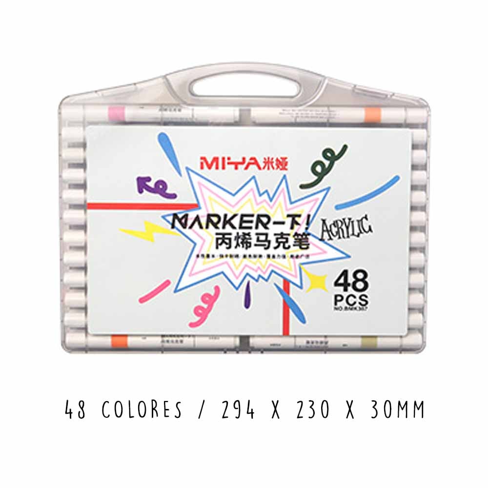SET DE MARCADORES HIMI MIYA ACRILICOS 48 COLORES - 7