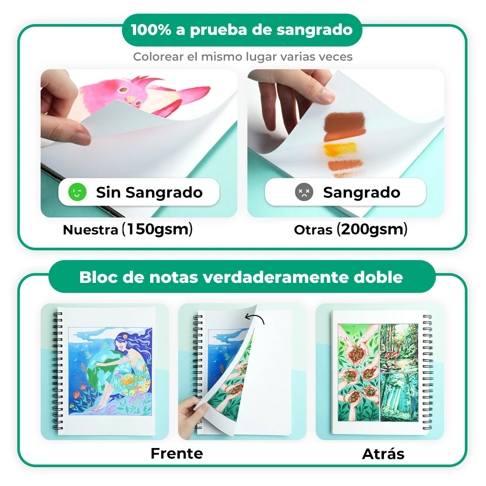 BLOCK ANILLADO EN ESPIRAL OHUHU (25.4X19.3CM,60 HOJAS,150G) - 7