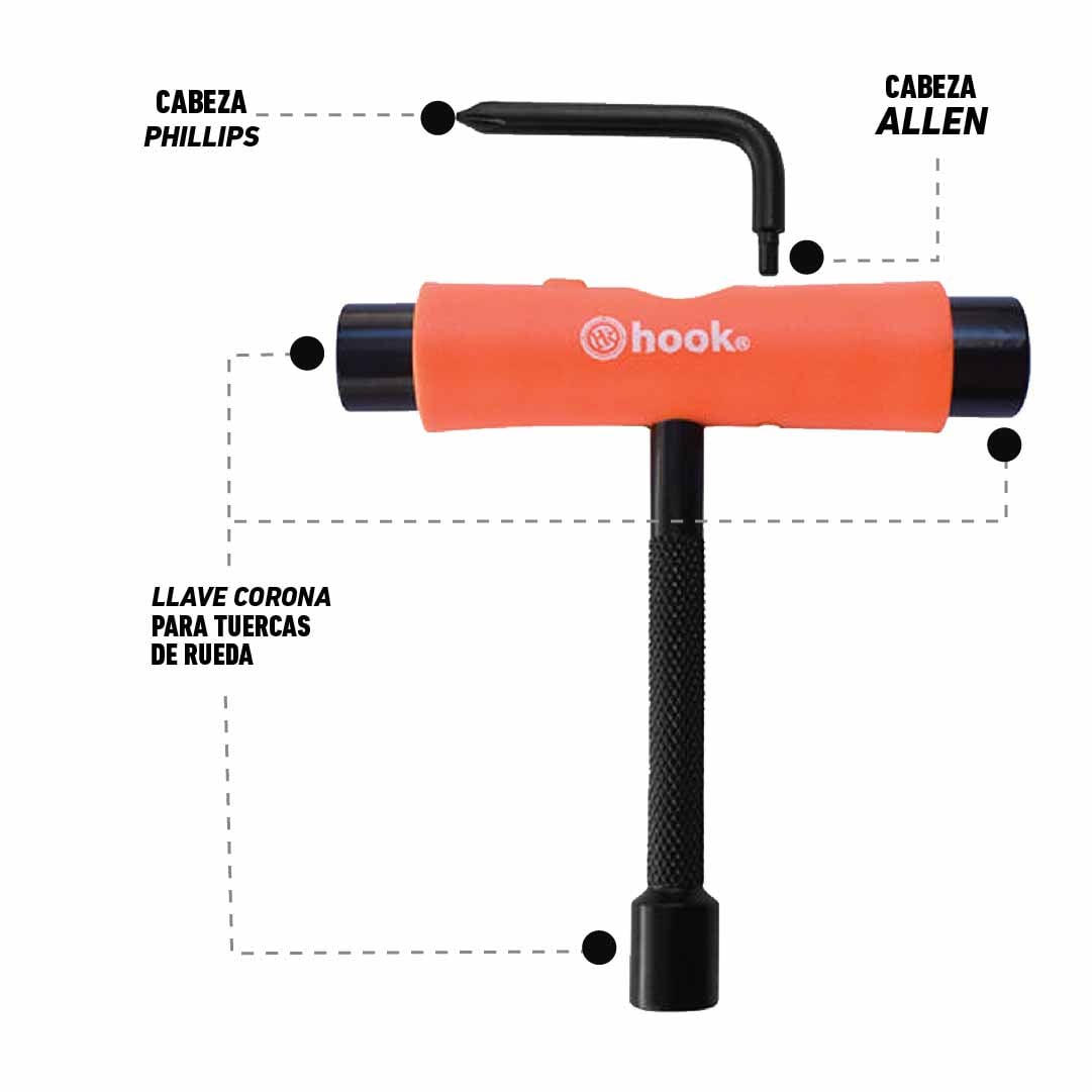 HERRAMIENTA PARA PATINES PRO HOOK /PENNY ORANGE - 4
