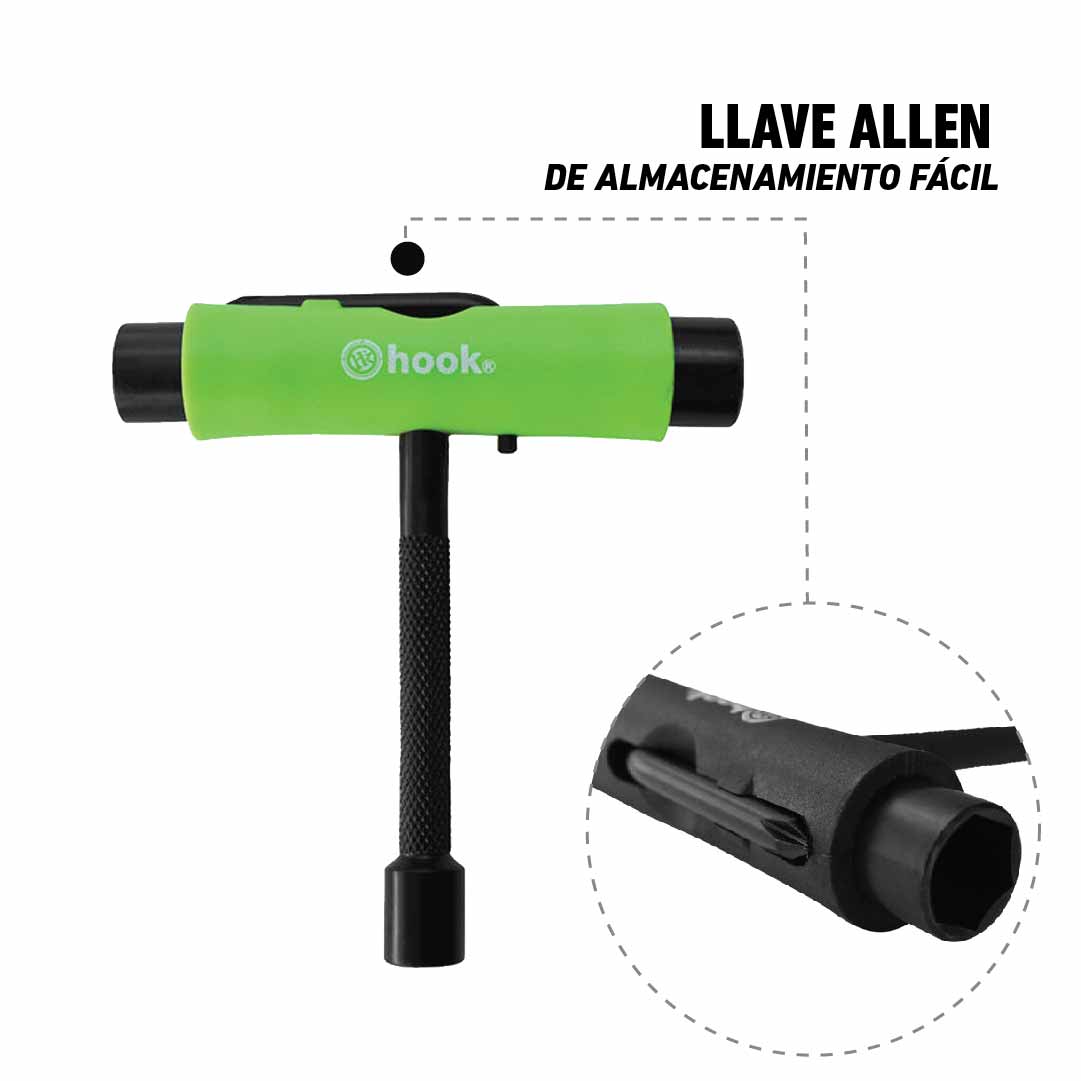HERRAMIENTA PARA PATINES HOOK PRO /PENNY GREEN - 4
