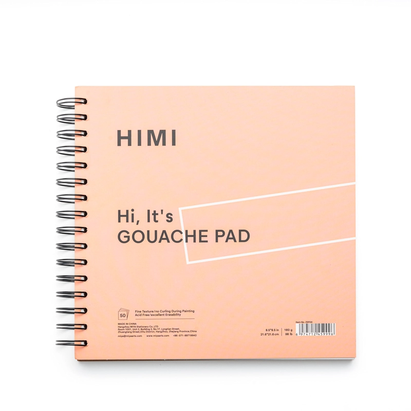 HIMI BLOCK PARA GOUACHE 21.6 X 21.6 CM 50HOJAS 160G - 1