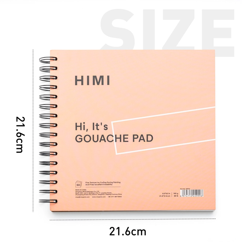 HIMI BLOCK PARA GOUACHE 21.6 X 21.6 CM 50HOJAS 160G - 2
