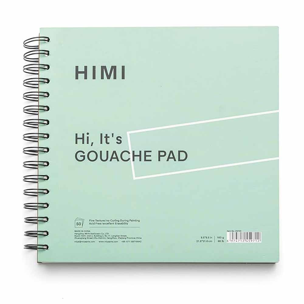BLOCK HIMI 21.6*21.6CM PARA GOUACHE 160G VERDE - 1