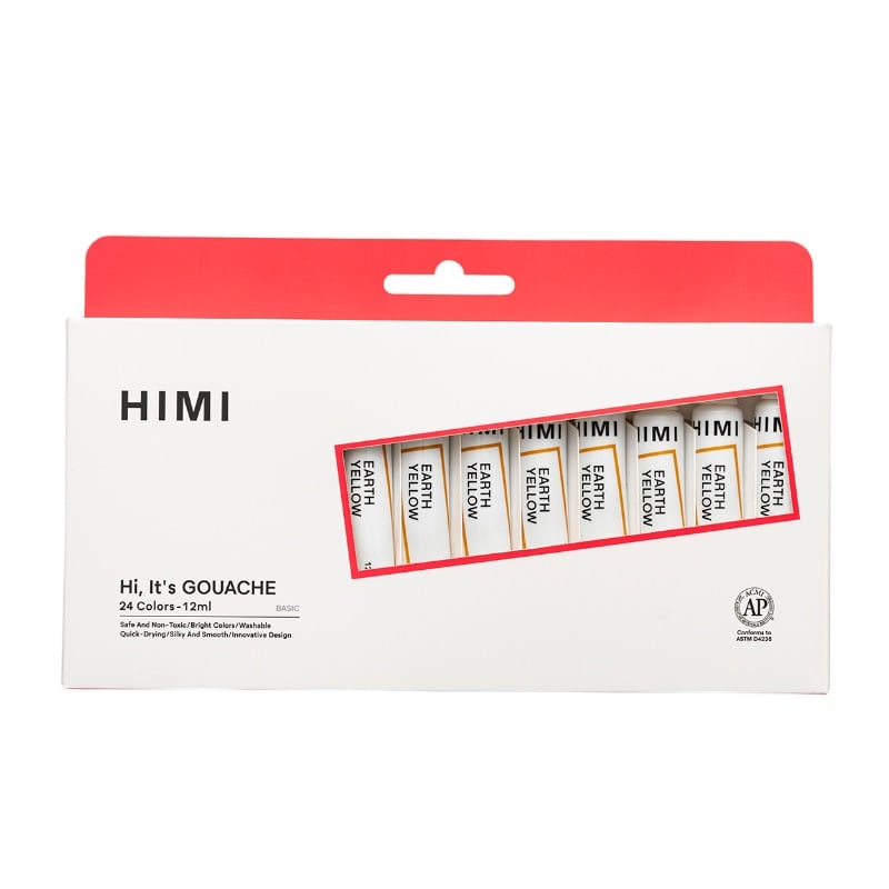 SET HIMI DE TUBO DE 24 PINTURA GOUACHE 12ML - 1