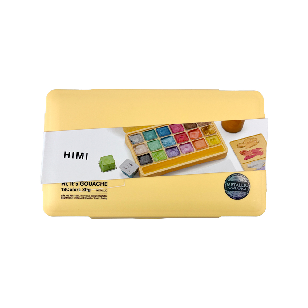 PINTURA GOUACHE METALIZADA HIMI 18 COLORES 30ML SIN PINCELES - 2