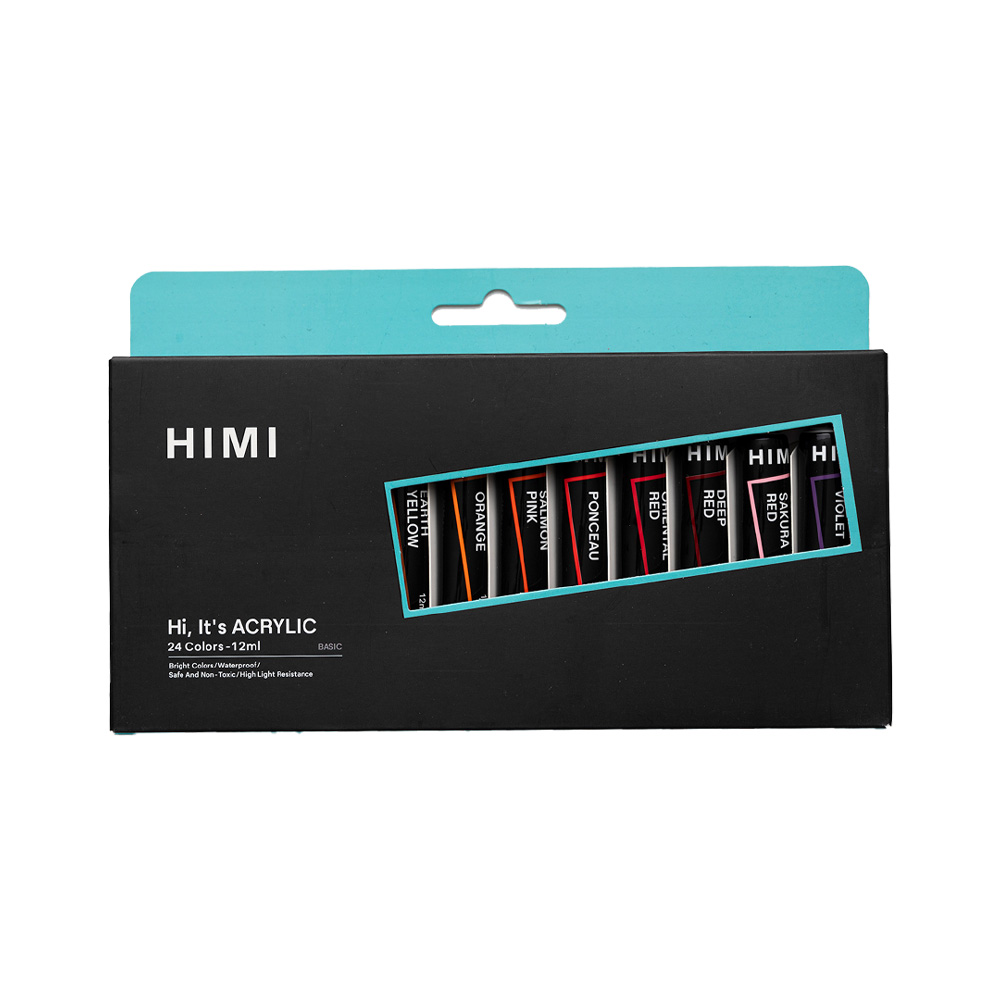 TUBOS DE PINTURA ACRÍLICA HIMI 12ML/24COLORES - 1