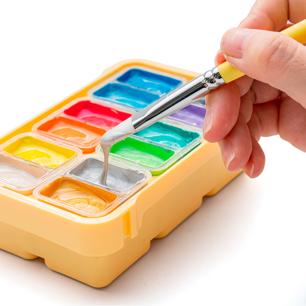 SET HIMI DE GOUACHE METALIZADA 12 COLORES 12ML - 8