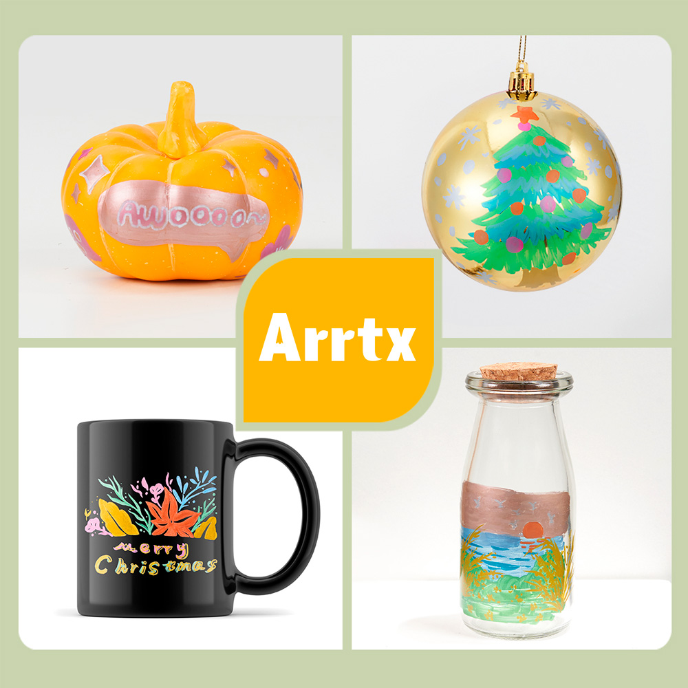 ARRTX MARCADORES METALICOS DE PINTURA ACRILICA DE 12 COLORES - 6