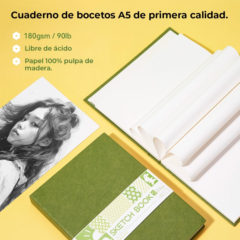 ARRTX CUADERNO DE BOCETOS A5 LIBRE DE ACIDO 180 G - 3