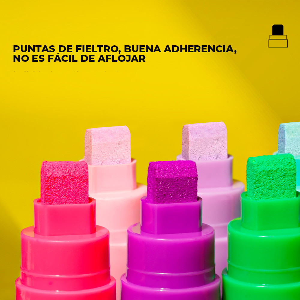 ARRTX 12 MARCADORES ACRILICOS JUMBO (PUNTAS ANCHAS DE 10 MM) - 3