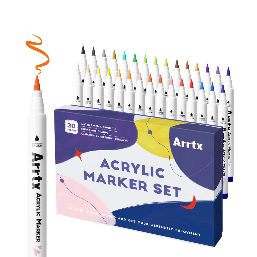 ARRTX MARCADORES ACRILICOS DE 30 COLORES 30B - 2