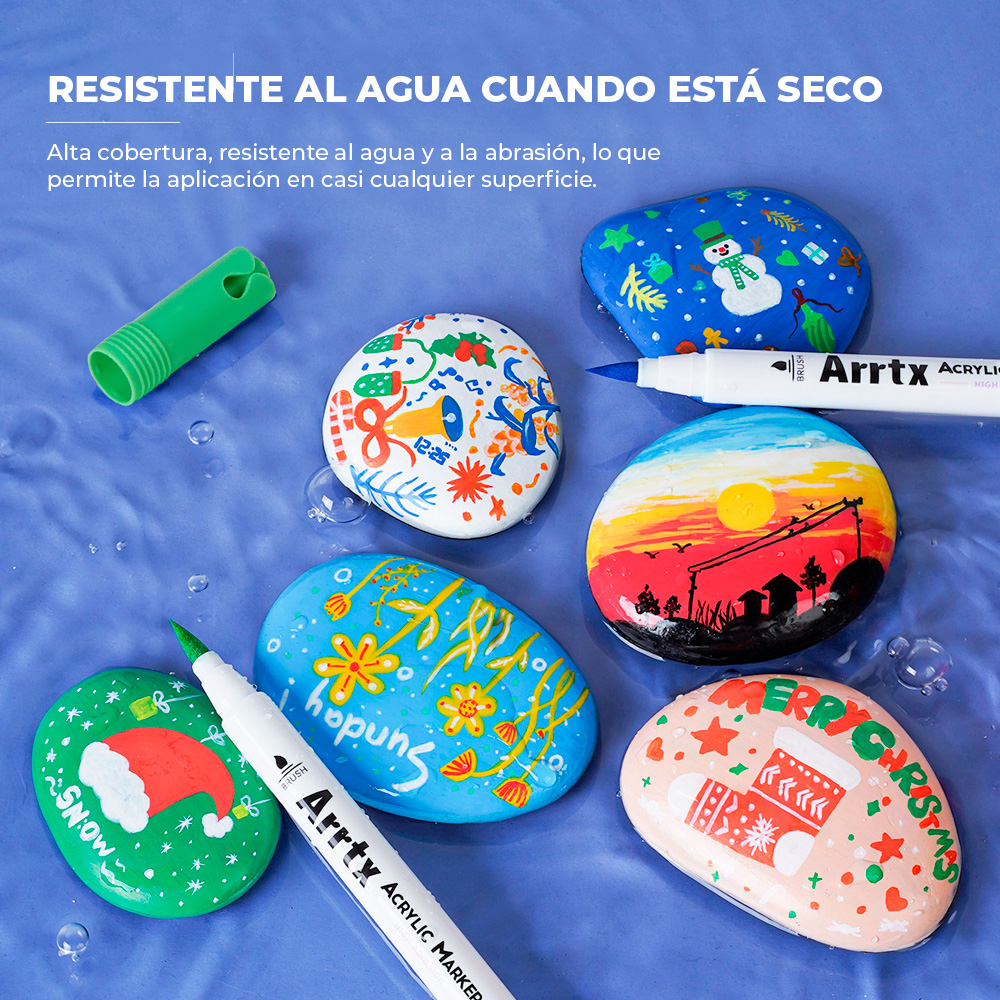 ARRTX MARCADORES ACRILICOS DE 30 COLORES 30B - 4